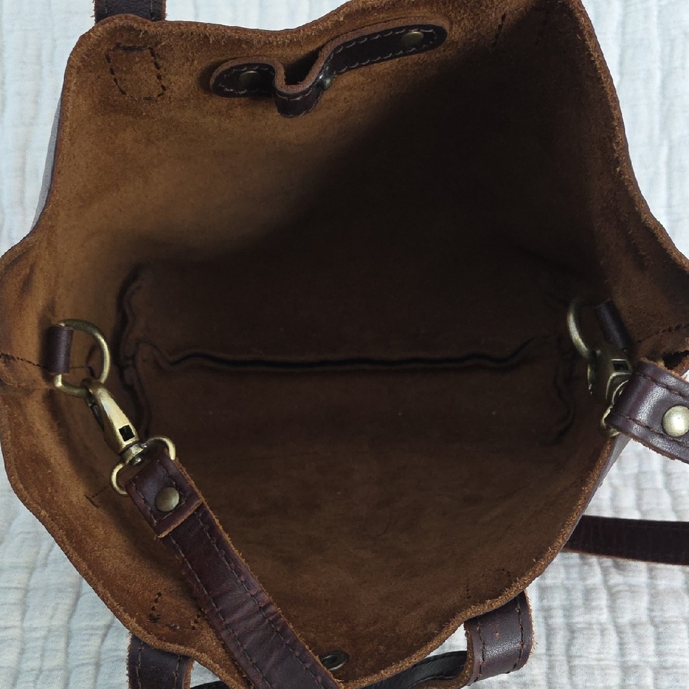 Portland Leather Mini Crossbody Bag Brown - Picture 5 of 8